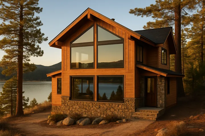 Illustrative Fawnskin north shore lakeview cabin
